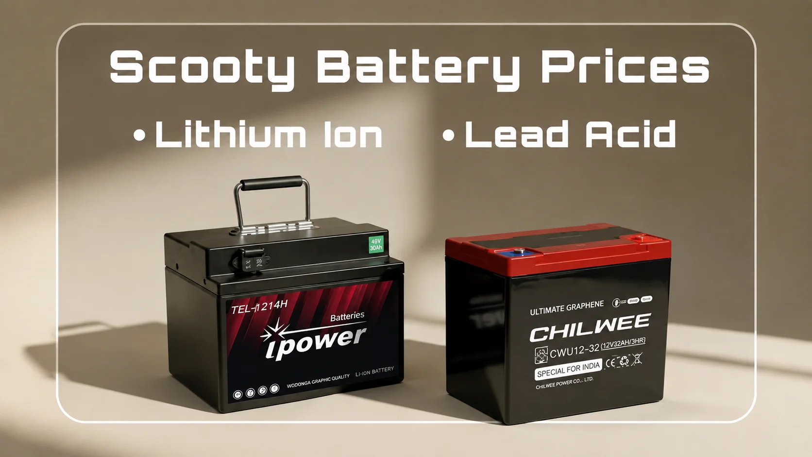 Electric Scooty Battery Costs in India
